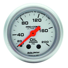 Load image into Gallery viewer, AutoMeter Gauges Autometer Ultra-Lite 52mm 0-200 PSI Mechanical Oil Pressure Gauge