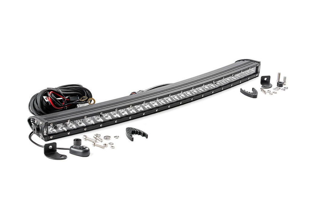 Rough Country LED Light Bars 30 Inch Curved CREE LED Light Bar Single Row Chrome Series Rough Country - 72730