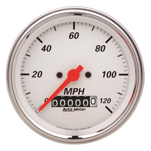 Load image into Gallery viewer, AutoMeter Gauges Autometer Arctic White 3-3/8in Electric Speedometer with Wheel Odometer/ 2-1/16in Oil Pressure