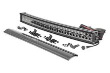 Load image into Gallery viewer, Rough Country LED Light Bars 30 Inch Curved CREE LED Light Bar Dual Row Black Series w/Amber DRL Rough Country - 72930BDA