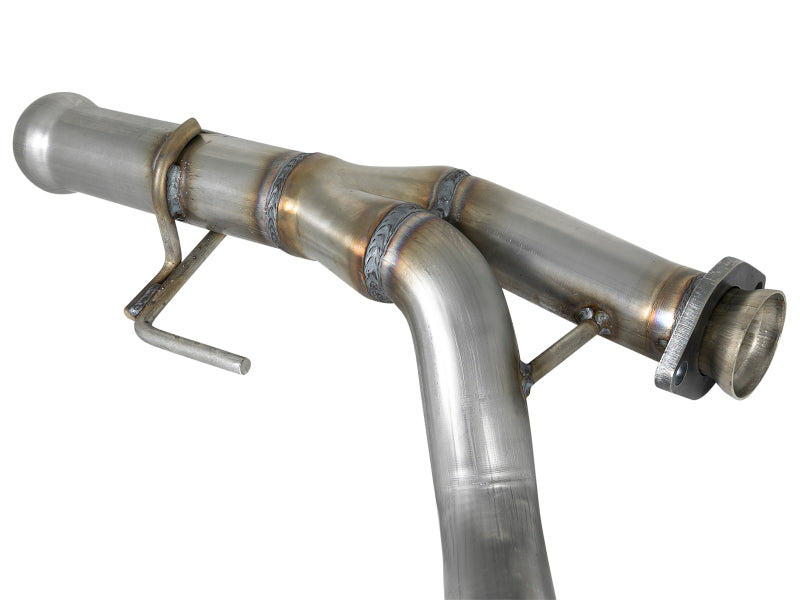 aFe X Pipes aFe POWER Twisted Steel Y-Pipe 2-1/4in 409 SS Exhaust System 2018 Jeep Wrangler (JL) V6-3.6L