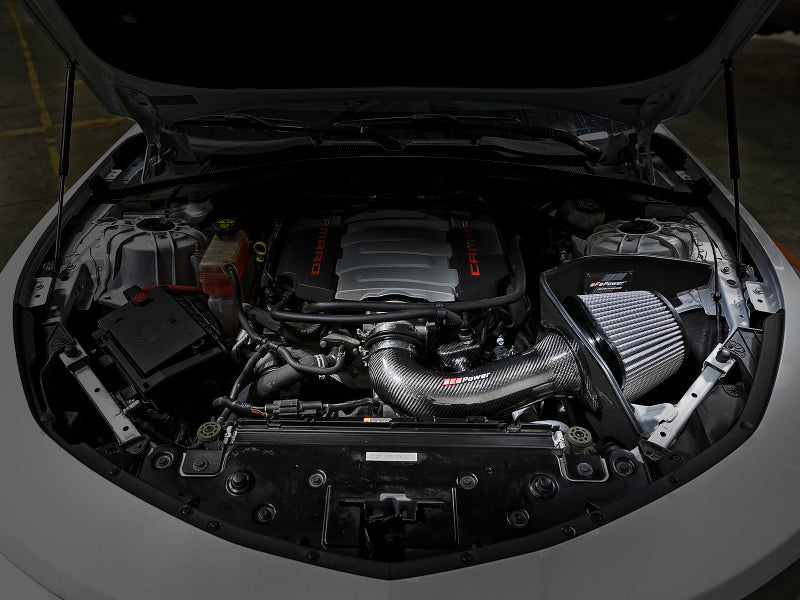 aFe Cold Air Intakes aFe 19-21 GM Trucks 5.3L/6.2L Track Series Carbon Fiber Cold Air Intake System W/ Pro Dry S Filters