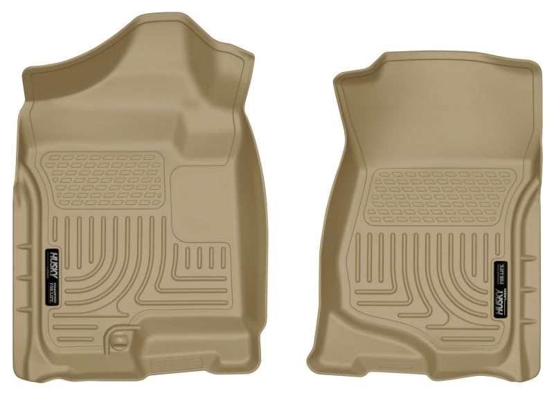 Husky Liners Floor Mats - Rubber Husky Liners 07-14 Cadillac Escalade ESV/EXT Weatherbeater Tan Front Floor Liners