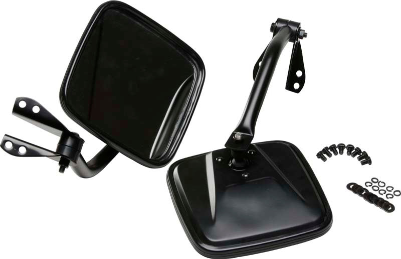 Kentrol Doors Kentrol 55-86 Jeep CJ Mirror Kit Pair- Powdercoat Black
