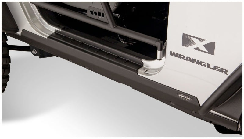Bushwacker Body Armor & Rock Rails Bushwacker 07-18 Jeep Wrangler Trail Armor Rocker Panel and Sill Plate Cover - Black