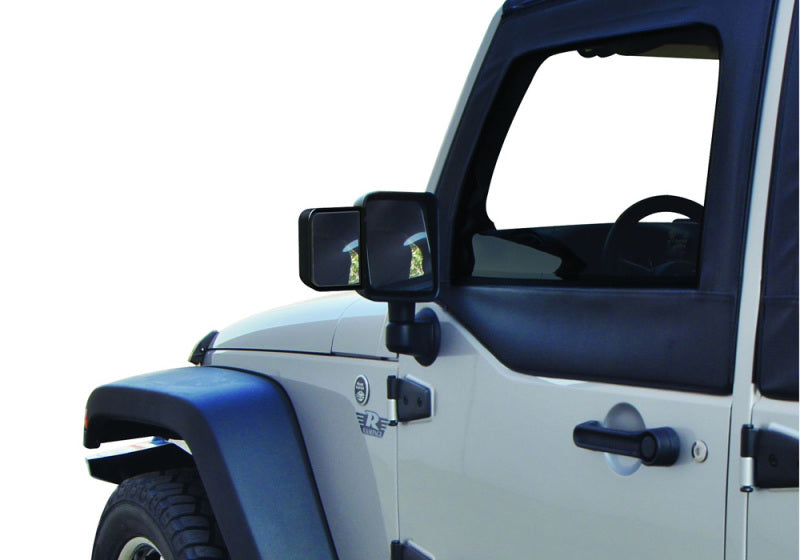 Rampage Side Mirrors Rampage 2007-2018 Jeep Wrangler(JK) Mirror Extensions - Black