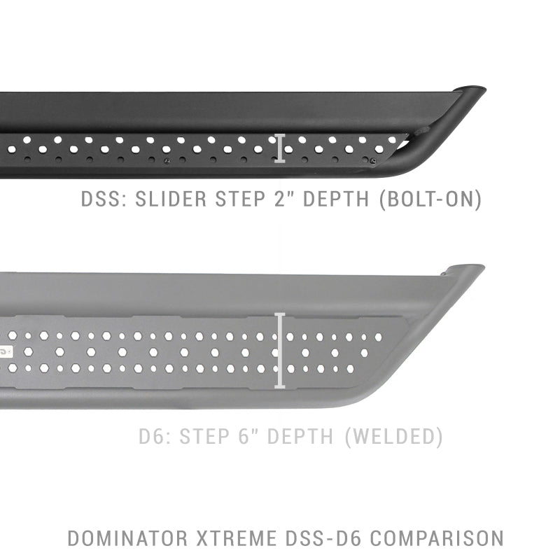 Go Rhino Side Steps Go Rhino Dominator Extreme DSS Sliders - Tex Blk - 73in