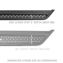 Load image into Gallery viewer, Go Rhino Side Steps Go Rhino Dominator Extreme DSS Sliders - Tex Blk - 73in
