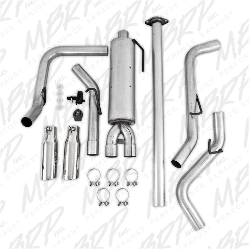 MBRP Catback MBRP 05-13 Toyota Tacoma 4.0L EC/CC AL Dual Split Side Cat Back Exhaust