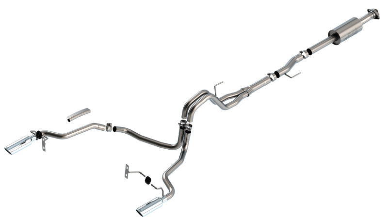 Borla Catback Borla F-150 2021 2.7L/3.5L 4dr CC SB EC STB Lari/King R/Plinum/LTD 3/2.25 SRE CB S-Type CHR Tips