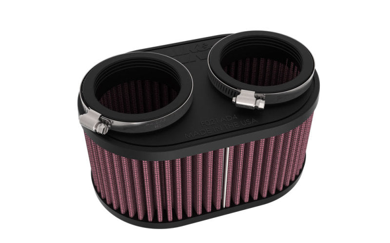 K&N Engineering Air Filters - Universal Fit K&N 2-1/8in DUAL FLG 6-1/4 X 4inOD 3inH Universal Clamp-On Air Filter