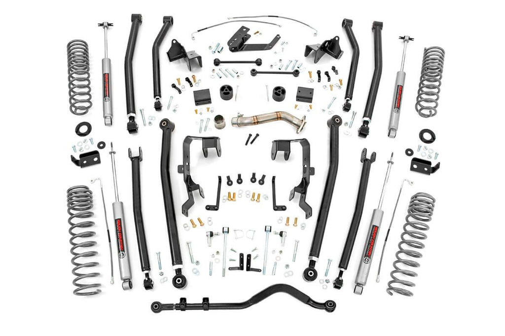 Rough Country Lift Kits 4.0 Inch Jeep Long Arm Suspension Lift Kit 12-18 Wrangler JK 4-door Rough Country - 78630A
