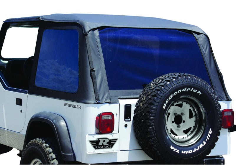 Rampage Soft Tops Rampage 1992-1995 Jeep Wrangler(YJ) Frameless Soft Top Kit - Black Diamond