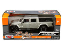 Load image into Gallery viewer, Motormax Motormax 1:27 2021 Jeep Gladiator Overland Hard Top (Silver) - Timeless Legends Window Box