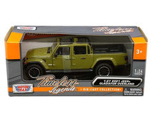 Load image into Gallery viewer, Motormax Motormax 1:27 2021 Jeep Gladiator Overland Open Top (Green) - Timeless Legends Window Box