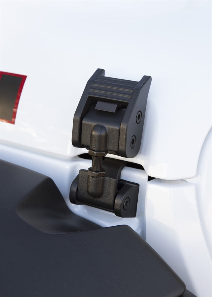 Rugged Ridge Brackets Rugged Ridge 2018-20 Jeep Wrangler JL / 2020 Jeep Gladiator Textured Black Hood Catches