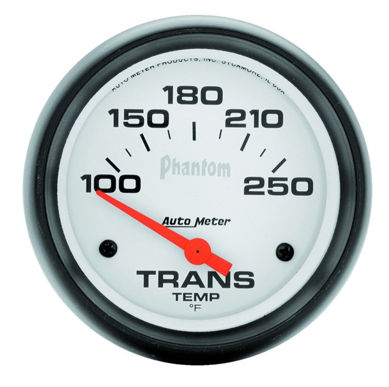 AutoMeter Gauges Autometer Phantom 2-5/8in 100-250 Degree F Electric Transmission Temp Gauge