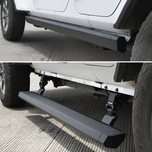 Load image into Gallery viewer, Go Rhino Running Boards Go Rhino 18-23 Jeep Wrangler 4dr E-BOARD E1 Electric Running Board Kit (Drilling Req.) - Tex. Blk