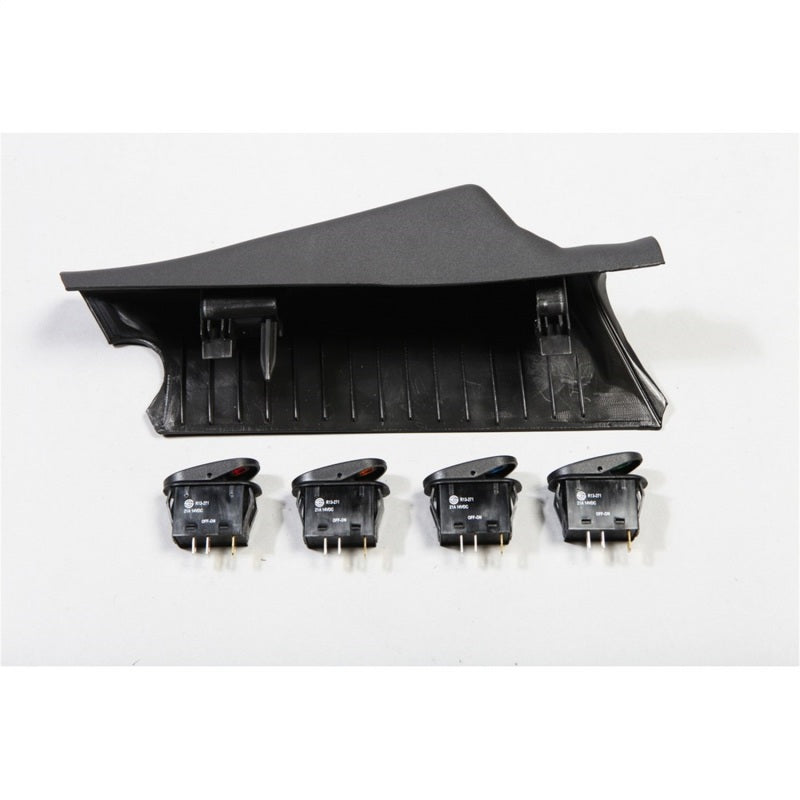Rugged Ridge Dash & Interior Trim Rugged Ridge A-Pillar 4 Switch Pod Kit Black LHD 11-18 JK