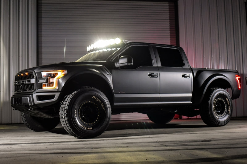 KC HiLiTES Light Bars & Cubes KC HiLiTES 17-18 Ford Raptor 57in. Pro6 Gravity LED 9-Light 180w Combo Beam Overhead Light Bar Sys