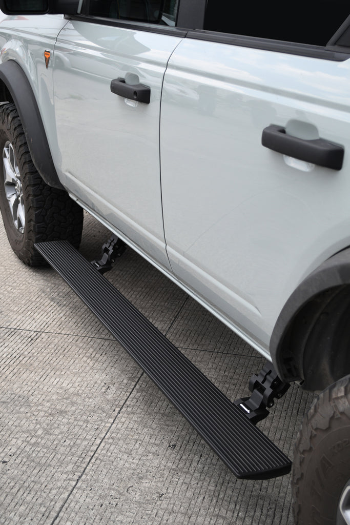 Go Rhino Running Boards Go Rhino 21-23 Ford Bronco 4dr E-BOARD E1 Electric Running Board Kit (No Drill) - Tex. Blk