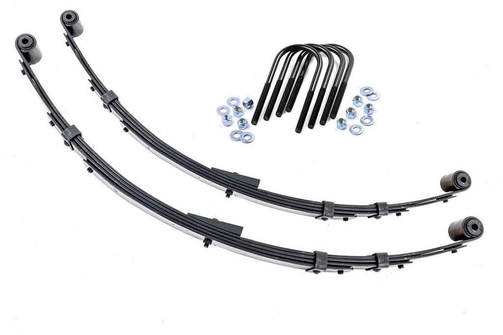 Rough Country Leaf Springs Rear Leaf Springs 4 Inch Lift Pair 87-95 Jeep Wrangler YJ 4WD Rough Country - 8011Kit