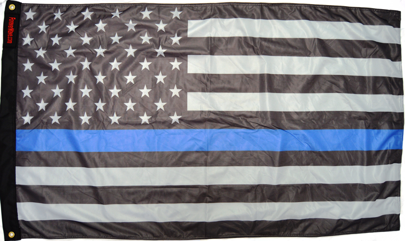 Forever Wave Flags 3x5' USA Subdued Thin Blue Line Flag Forever Wave - 8020