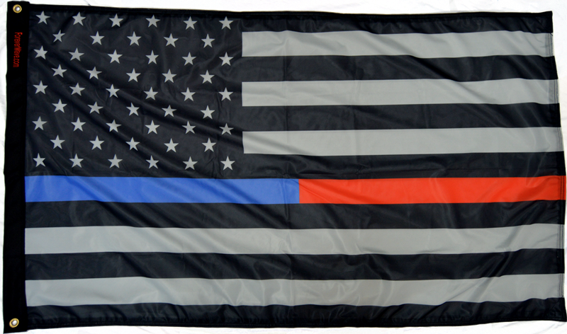 Forever Wave Flags 3x5' USA Subdued Thin Blue-Red Line Flag Forever Wave - 8024
