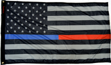 Load image into Gallery viewer, Forever Wave Flags 3x5' USA Subdued Thin Blue-Red Line Flag Forever Wave - 8024