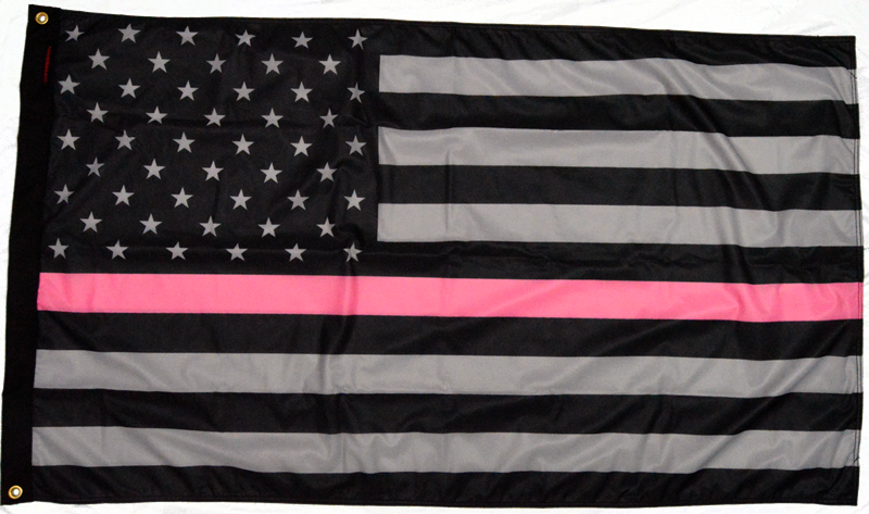 Forever Wave Flags 3x5' USA Subdued Thin Pink Line Flag Forever Wave - 8033