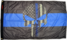 Load image into Gallery viewer, Forever Wave Flags 3x5&#39;  Thin Blue Line Punisher Flag Forever Wave - 8037