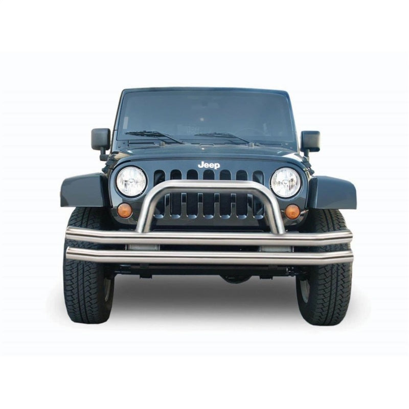 Rampage Bumpers - Steel Rampage 1976-1983 Jeep CJ5 Double Tube Bumper Front - Stainless