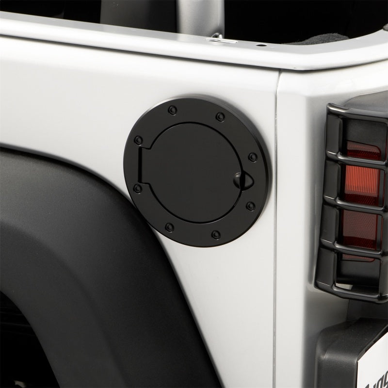 Rugged Ridge Fuel Caps Rugged Ridge 07-18 Jeep Wrangler JK Black Non-Locking Gas Cap Door