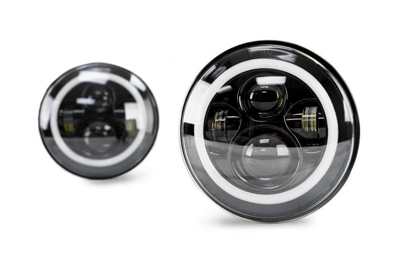 DV8 Offroad Headlights DV8 Offroad 07-18 Jeep Wrangler JK LED Projector Headlights w/ Angel Eyes
