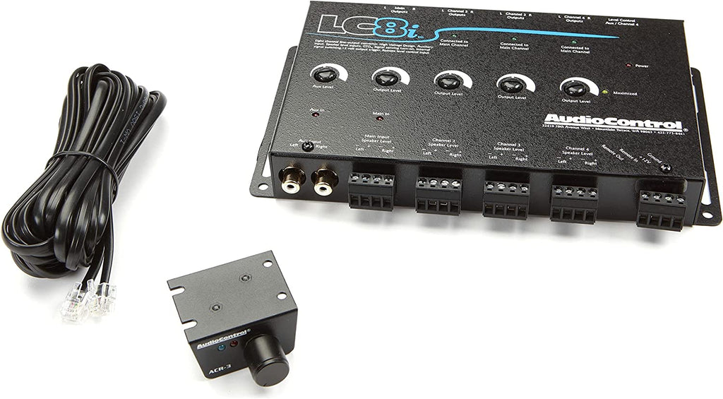 Stinger Off-Road Audio AudioControl LC8i Black Eight Channel Line Output Converter with Auxiliary Input
