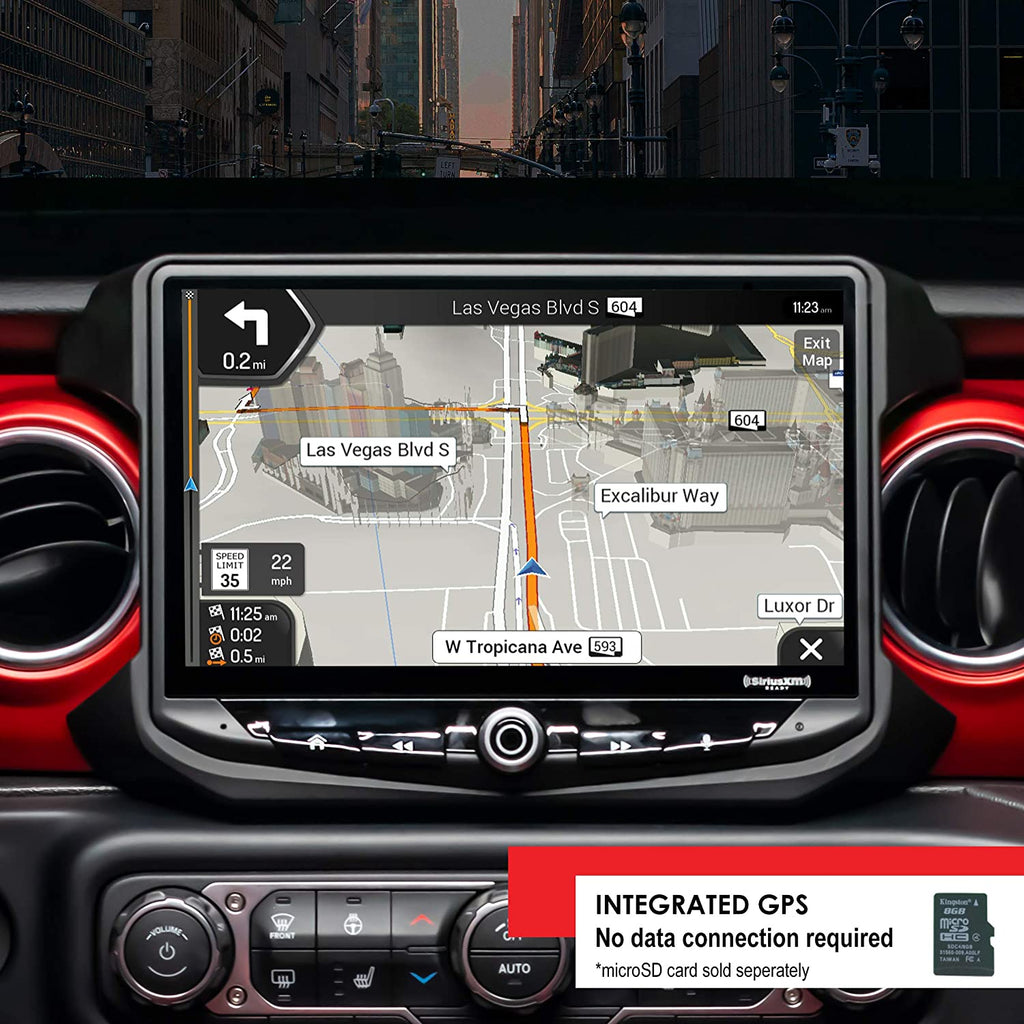 Stinger Off-Road Multimedia Jeep Wrangler JL and Gladiator JT (2018-2022) HEIGH10 10" Touchscreen Radio Plug-and-Play Replacement Kit | Displays Vehicle Information and Off-Road Mode