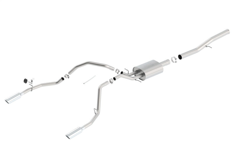 Borla Catback Borla 14 Silv/Sierra 1500 EC Std/CC Short 143.5in WB ATAK Single Split Rear Exit Cat-Back Exhaust