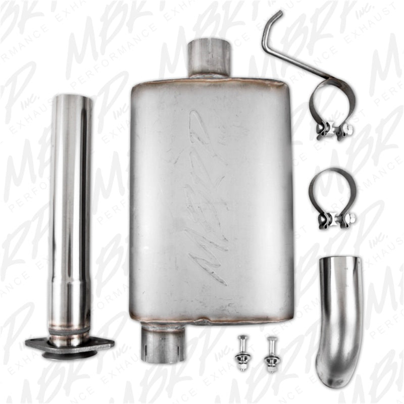 MBRP Catback MBRP 00-06 Jeep Wrangler (TJ) Inline-4 2.5L Inline-6 4.0L Cat Back Single Off-Road Turn Down T409 Ex