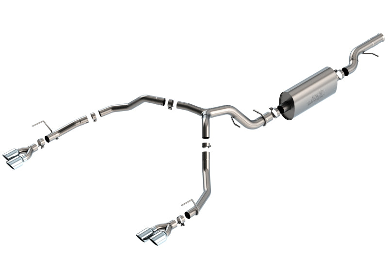 Borla Catback Borla 21-22 Chevrolet Tahoe 6.2L V8 2/4WD 4DR Brushed T-304 Stainless Steel Touring Cat-Back Exhaust