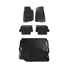 Load image into Gallery viewer, Rugged Ridge Floor Mats - Rubber Rugged Ridge Floor Liner Kit Black F/R/Full Cargo 18-20 Jeep Wrangler JL 2Dr