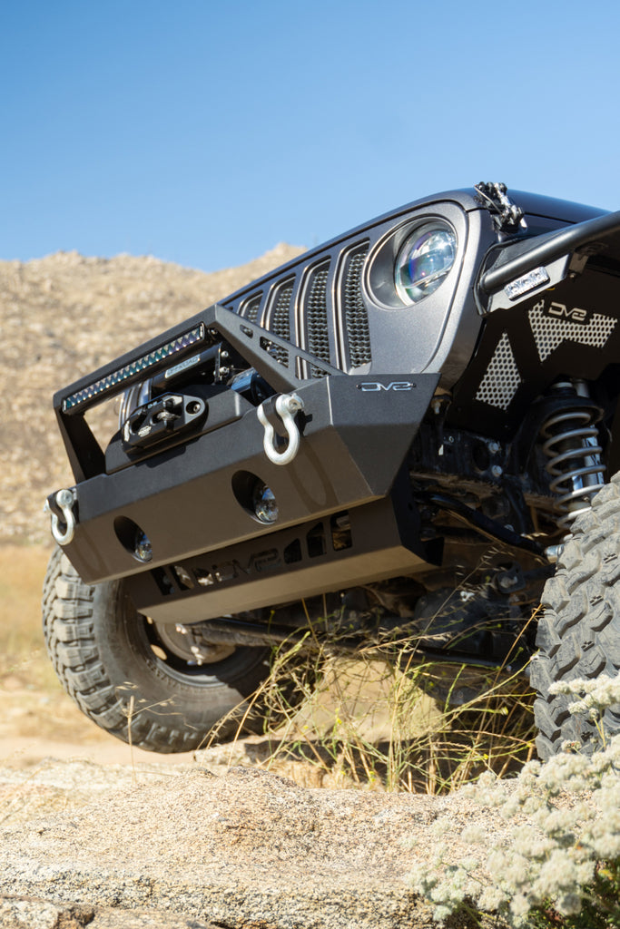 DV8 Offroad Skid Plates DV8 Offroad 18-23 Jeep Wrangler JL/JT Front Bumper Sway-Bar Disconnect Motor Skid Plate