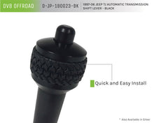 Load image into Gallery viewer, DV8 Offroad Shift Knobs DV8 Offroad 1997-06 Jeep TJ Auto Shift Lever Black