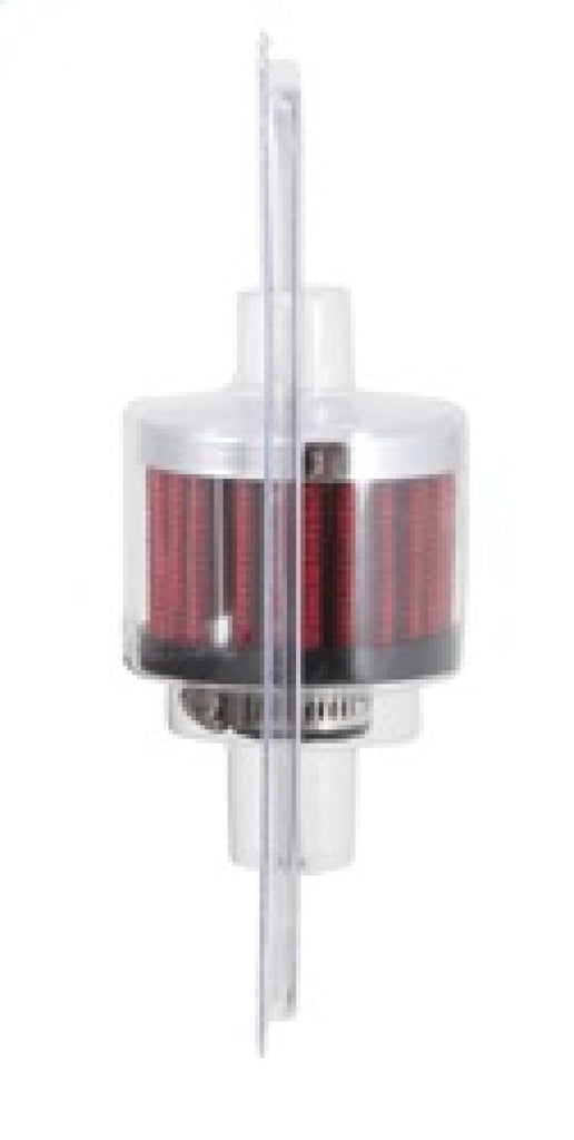 K&N Engineering Air Filters - Universal Fit K&N Clamp On Rubber Base Crankcase Vent Filter 0.5in Flange ID 2in OD 1.5in Height