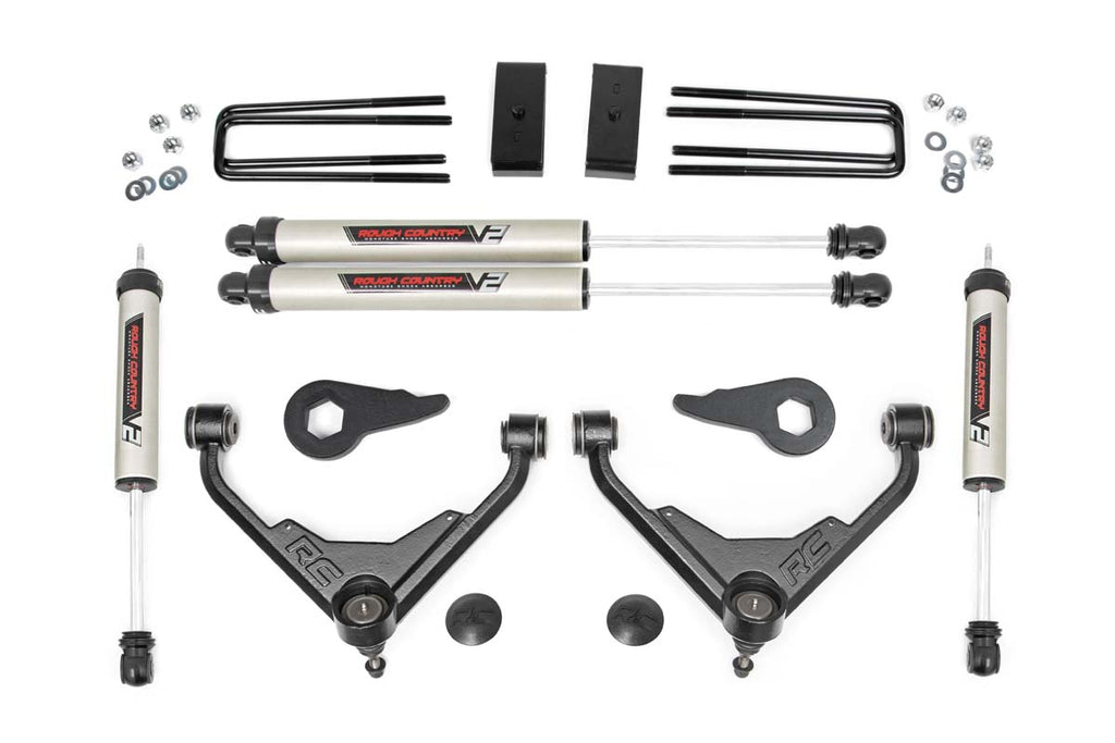 Rough Country Lift Kits Silverado 2500/3500/Suburban 3 Inch GM Suspension Lift Kit For 01-10 Silverado 2500/3500/Suburban FK and FF RPO Rough Country - 859870