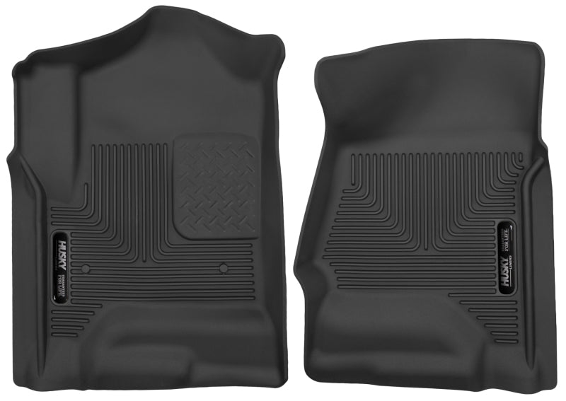 Husky Liners Floor Mats - Rubber Husky Liners 14 Chevrolet Silverado 1500 / GMC Sierra 1500 X-Act Contour Black Front Floor Liners