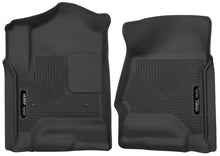 Load image into Gallery viewer, Husky Liners Floor Mats - Rubber Husky Liners 14 Chevrolet Silverado 1500 / GMC Sierra 1500 X-Act Contour Black Front Floor Liners