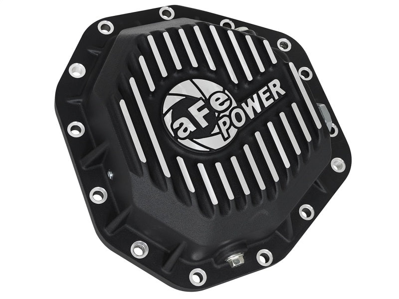 aFe Diff Covers aFe Power Pro Ser Rear Diff Cover Black w/Mach Fins 2017 Ford Diesel Trucks V8-6.7L(td) Dana M275-14