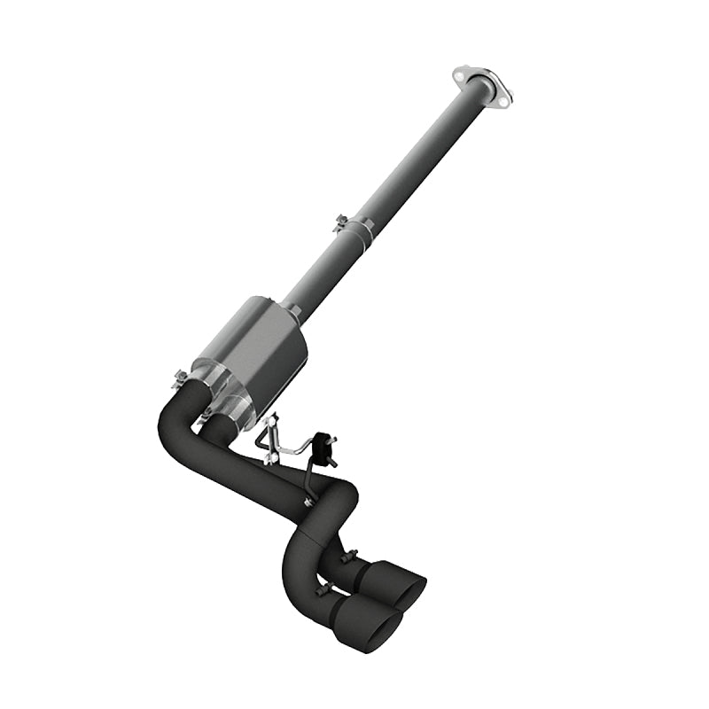 MBRP Catback MBRP 09-14 Ford F150 Pre-Axle 4.5in OD Tips Dual Outlet 3in Black Coated Cat Back Exhaust