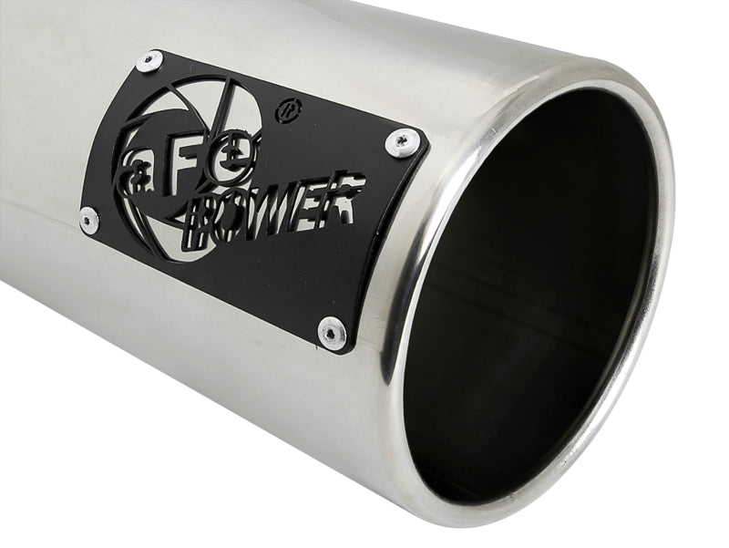 aFe Turbo Back aFe SATURN 4S 4in SS Intercooled Exhaust Tip - Polished 4in In x 5in Out x 12in L Bolt-On