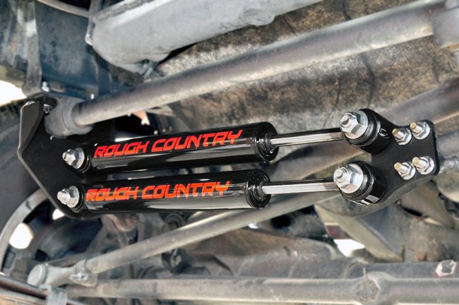 Rough Country Steering Stabilizer Jeep Dual Steering Stabilizer 87-95 Wrangler YJ Rough Country - 87307